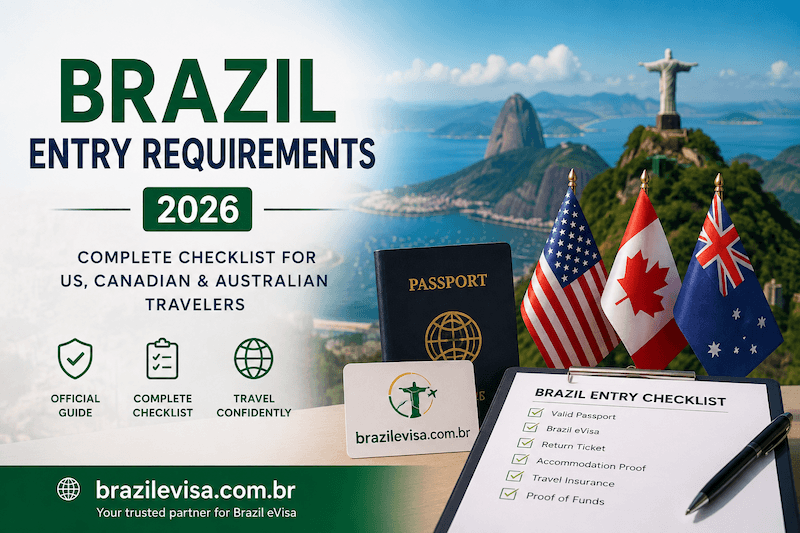 Brazil Entry Requirements 2026: Complete Checklist for US, Canadian & Australian Travelers